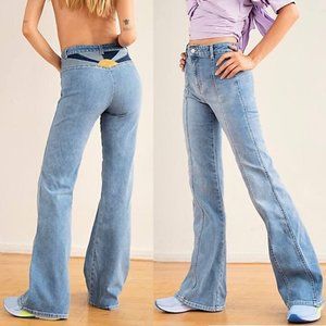 Free People Seasons In The Sun Flare Sunshine Jeans